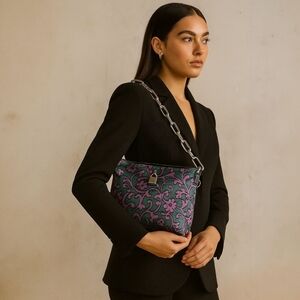 Marc Jacobs Collection Cement Style Shoulder Bag – Rose Turquoise – NWT